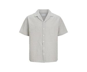JACK & JONES Aydan Seersucker Resort Short Sleeve Shirt Crockery Large