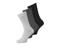 JACK & JONES Basic Bamboo Socks for Men (Pack of 3) - 41-46, Black - Blue - Grey, One Size