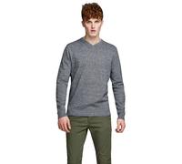 Jack & Jones Basic Knit V-neck Twisted With Jet Stream Sweater