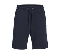 JACK & JONES Bermuda Sweat Shorts Comfort Fit Knee-Length Trousers with Side Pockets, Colours:Blue-2, Size:XS