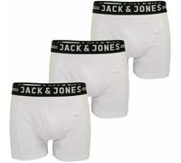 Jack and Jones Men's Sense Trunks Set of 3Boxer Shorts, White, Medium