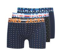 Jack & Jones Men's Jachenrik Trunks 3 Pack Noos Boxer, Multicoloured (Black Detail Navy Blazer), S UK