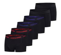 JACK & JONES Boxer Shorts Men's 6 Pack Basic Trunks Boxer Stretch Underwear Retro Shorts Set Cotton Black Red Green Blue Grey S M L XL XXL 3XL 4XL 5XL 6XL 7XL 8XL