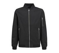 JACK & JONES Boys Bomber Jacket Full Zip Outdoor Warm Long Sleeve Casual, Black Colour, UK Size 12 Years