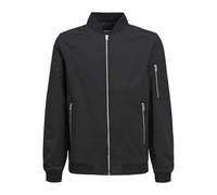 JACK & JONES Boys Bomber Jacket Full Zip Outdoor Warm Long Sleeve Casual, Black Colour, UK Size 8 Years