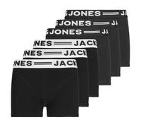 Jack&Jones Boys Boxer Shorts, 6 Pack - Sense Trunks, Cotton Stretch, Log...