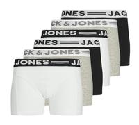 Jack&Jones Boys Boxer Shorts, 6 Pack - Sense Trunks, Cotton Stretch, Log...