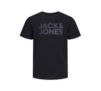 Jack & Jones Boys Boy Logo Junior T-Shirt, Black - White, 152 UK
