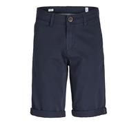 JACK & JONES Boys Chino Shorts Regular Fit Cotton Blend Summer Casual Smart Half Pants for Kids, Navy Colour, Size- 10 Years