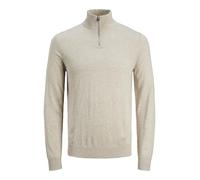 Jack & Jones Boys Jjeemil Knit Half Zip Noos Jnr Knitted Jumper, Oatmeal, 152