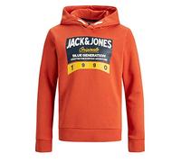 JACK & JONES Boys Tonni Hoodies for Juniors, Burnt Orange Colour, UK Size- 12 Years