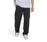 JACK & JONES Cargo Trousers Men's Stretch Loose Fit Karl Thor Cargo Trousers Pockets Black Beige Green 30 31 32 33 34 36 38, Black (12280782), 32 W/32 L