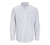 JACK&JONES PLUS Jjeoxford Shirt L/S S21 Noos PLS, Ensign Blue/Stripes:Stripes, 3XL