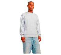 JACK & JONES Men's Jjecharge Sweat Crew Neck Noos Sweatshirt, White Melange, L