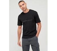 Jack & Jones Chest Logo T-Shirt, Black, Size M, Men Black