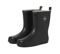JACK & JONES Children's Wellington Boots - Waterproof Rain Boots Made of Natural Rubber - Non-Slip & Comfortable with Reflector at the Back - Pull-On Boots for Boys & Girls - Outdoor & School, black