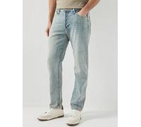 Jack & Jones Chris Original Straight Fit Jeans, Blue Denim, Size 34, Inside Leg 32, Men Blue Denim
