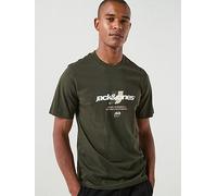 Jack & Jones Club Graphic T-Shirt, Peat, Size M, Men Peat