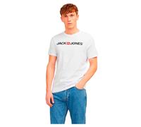 JACK & JONES Mens Corp Logo 3 Pack T-Shirt White S