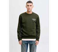 JACK & JONES Cotton Blend Crew Neck Sweatshirt Green