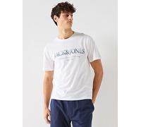 Jack & Jones Devin Daytona Print T-Shirt, Bright White, Size 2Xl, Men Bright White