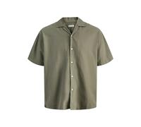 Jack & Jones Ebreeze Linen Blend Resort Short Sleeve Shirt Green XS Men