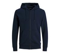 Jack & Jones Essentials Mens Hoodie Basic Sweat Zip Jumper Loopback Cotton Blend