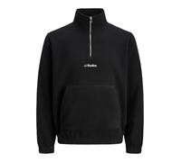 JACK & JONES Fleece Sweatshirt Printed Fleece Sweatshirt XL, Black, XL