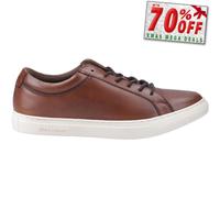 JACK&JONES Men's JFWGALAXY Leather Sneaker, Cognac, 10 UK