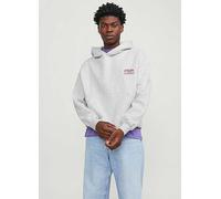 Jack & Jones Graphic Print Hoodie White Marl