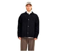 JACK & JONES Men's Jorgreenpoint Jacquard Overshirt Ls Long Sleeve Shirt, Black, S