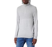 Jack & Jones Half Zip Knit Jumper Cool Grey