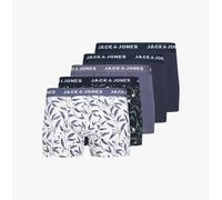 JACK&JONES Men's JACHARVEY Trunks 5 Pack Boxer Shorts, Night Sky/Pack:Nightshadow Blue-Nightshadow Blue-Night Sky-Night Sky, L