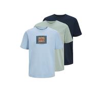 Jack & Jones Hudson Short Sleeve T-shirt 3 Units Blue L Men