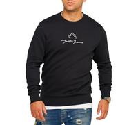 JACK & JONES Infinity Men's Sweatshirt Austin Pullover Sweater, black, M