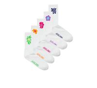 JACK & JONES Men's Jacaugust Tennis Socks 5 Pack, White/Pack: White, White, White, One Size