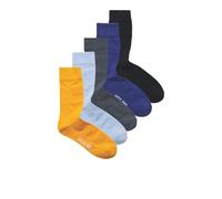 JACK & JONES Jacchester Solid Socks Pack of 5, Beaucoup Blue, One Size