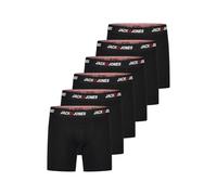 JACK & JONES JACCORP Men's Boxer Shorts Long Leg Cotton Elastic Plus Size Underwear Retro Shorts Black Red Green Blue Grey S M L XL XXL 3XL 4XL 5XL 6XL 7XL 8XL, black detail/pack 2, M