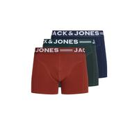 Jack & Jones Jack & Jones Mens Big & Tall Sense 3 Pack Organic Cotton Stretch Trunks, Scarab, Size 5Xl, Men Carab