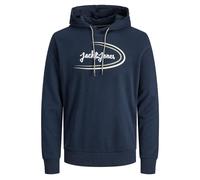 Jack & Jones JACK&JONES Mens Logo printed pullover Sweat Hoodie, Organic cotton - Navy - Size X-Small