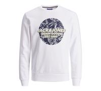Jack & Jones JACK&JONES Mens Logo printed pullover sweatshirt - White Cotton - Size Small