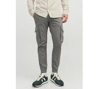 Jack & Jones Jack & Jones Paul Flake Cuffed Cargo Trousers, Sedona Sage, Size 28, Inside Leg Short, Men Edona Sage