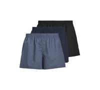 Jack & Jones Jacmilano 3 Pack Woven Boxers 100% Cotton - Indigo / Navy / Black