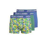 JACK & JONES Jacpineapple Skull Trunks 3 Pack SN, Palace Blue/Pack:splish Splash - Irish Green, L