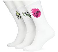 JACK & JONES Jacrock and roll tennis socks, pack of 5, White/pack: pink yarrow - jasmine green - lime popsicle, One Size