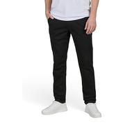 JACK & JONES James JJMITCH Men's Chino Trousers Long Stretch Slim Fit Fabric Trousers Plain Black Beige Blue 30 31 32 33 34 36 38, Black (12280929), 32 W/32 L