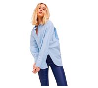 JJXX Women's Jxjamie Ls Relaxed Poplin Shirt Noos Blouse, Navy Blazer/Stripes: Stripes, S