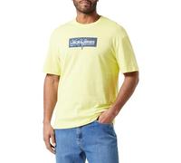 JACK & JONES JCOAOP Print Tee SS Crew Neck, Lemon Verbena, M