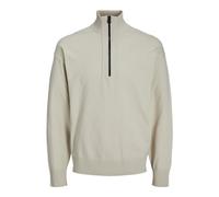 JACK & JONES JCOCOLLECTIVE Knit Half Zip, Moonbeam, M