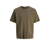 JACK & JONES Jcofusion Interlock Tee SS Crew Noos, Grape Leaf, S